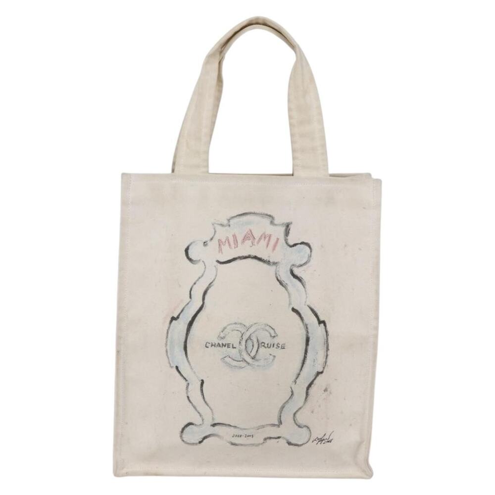 Chanel Canvas Cruise Line Miami Tote Bag Beige